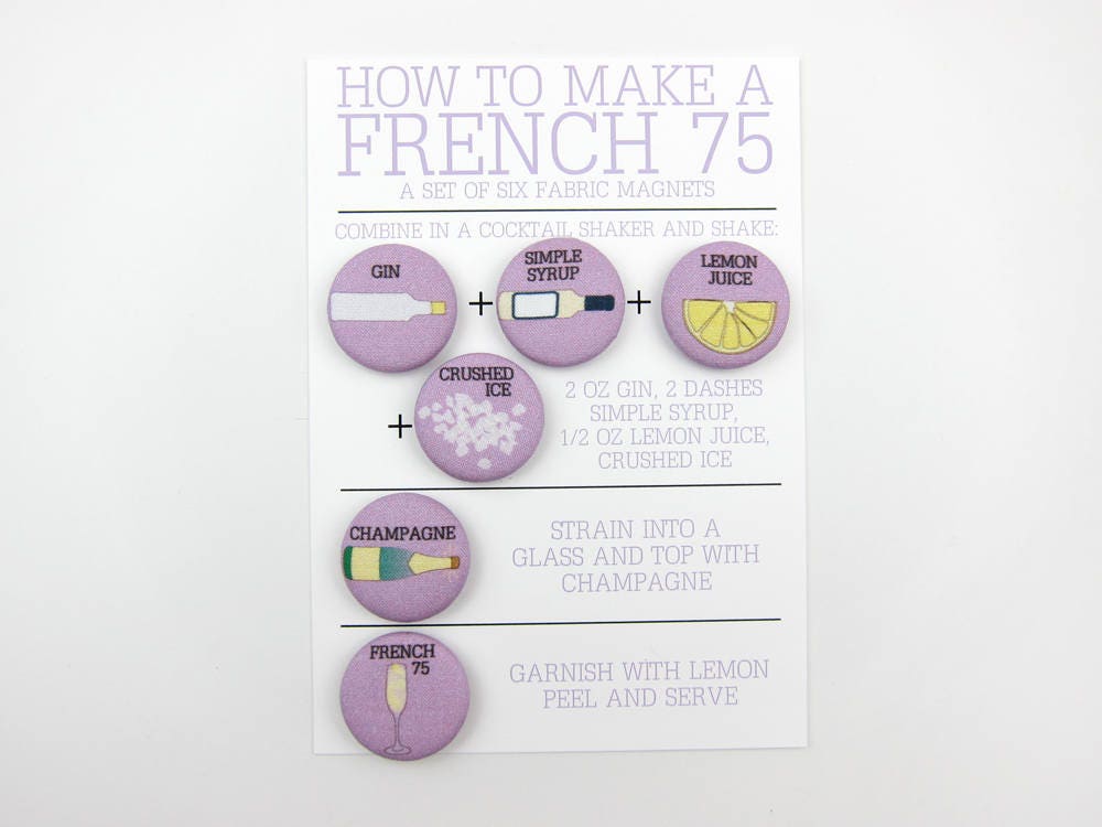 How to Make a French 75 Set Cocktail Recipe Hostess Etsy