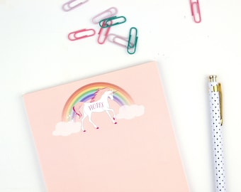 Unicorn Notepad | Notes | Checklist | To Do List | Grocery List | Rainbow Notepad | Unicorn Stationery