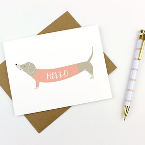 Dachshund in a Sweater Personalized Card Thank You Card Stationery Set of Thank You Cards Dachshund Stationery Just Because image 10