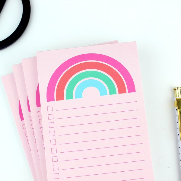 Rainbow Notepad | Checklist | To Do List | Rainbow To Do List | Pride Notepad | Stationery | Stocking Stuffer | Gifts for Her