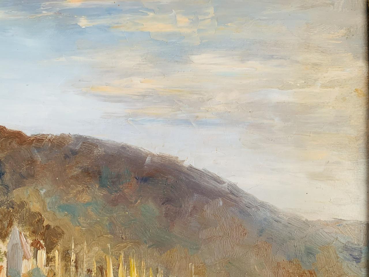 絵画、風景 フランス南西部の風景油絵、1950年代頃 - Etsy 日本