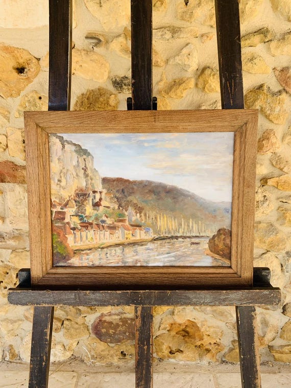 フランス南西部の風景油絵、1950年代頃 - Etsy 日本