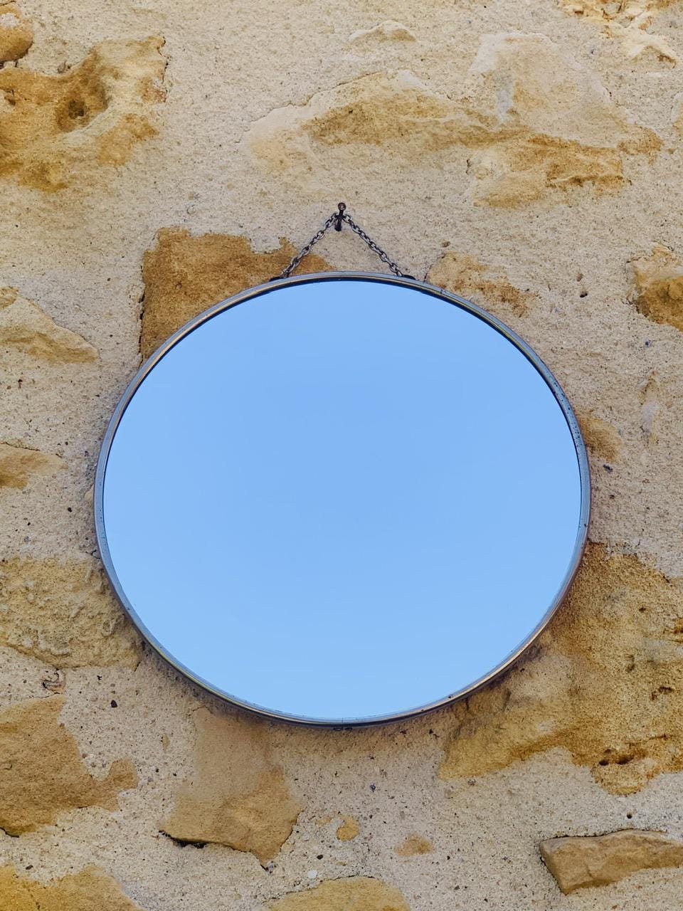 豪華BIG ！40s～50s アメリカアンティーク真鍮鏡ミラーUSA/フランス Antique round mirror - Etsy 日本