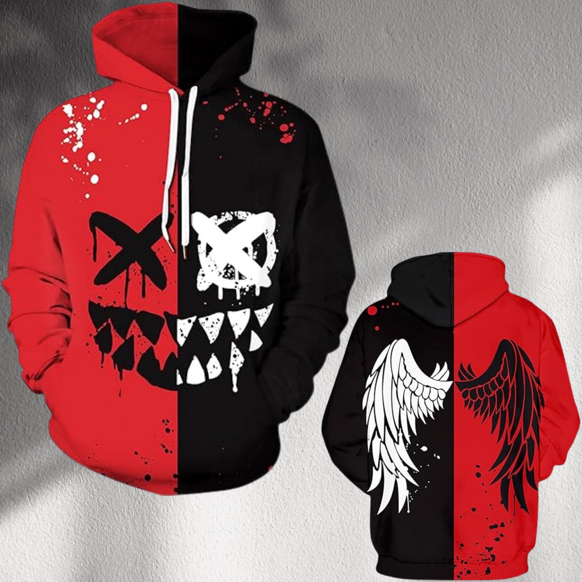 Red and Black Split Hoodie Canada