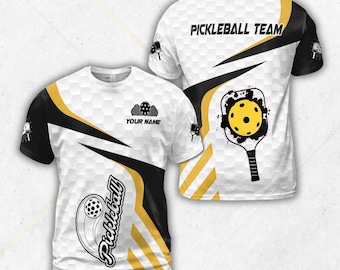 Custom Pickleball Team Jersey Shirt – Personalized Name Unisex Performance Tee, Moisture-Wicking Quick Dry Athletic Top, Tournament Uniform