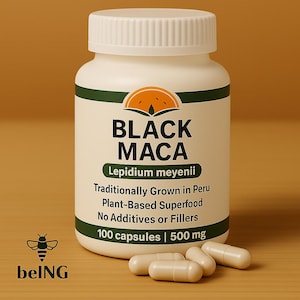 Black Maca Capsules | Traditional Peruvian Superfood | Vegan, Non-GMO, Plant-Based