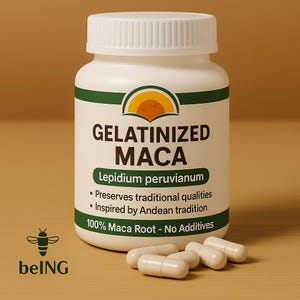 Maca Gelatinized Capsules | Peruvian Superfood | Vegan, Easy to Digest, Non-GMO | Traditional Andean Root