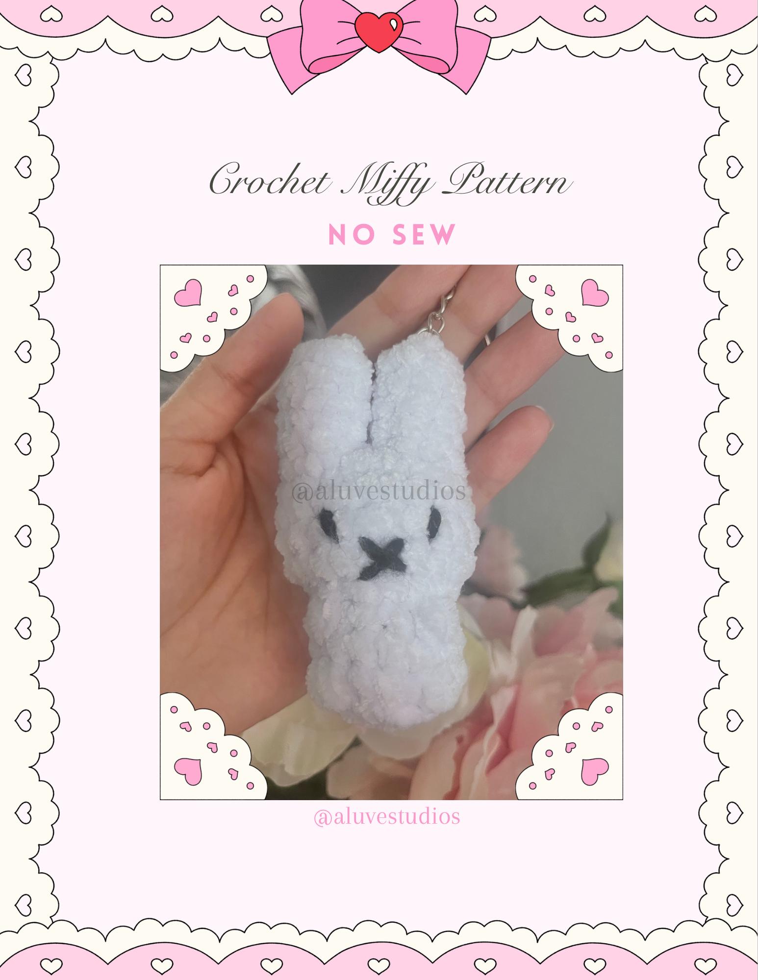 Mini No-Sew Miffy Bag Charm Crochet Pattern