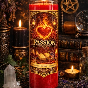 Vela Ritual de la Pasión – Deseo, Romance y Energía Creativa