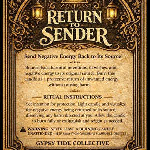 Return to Sender Ritual Candle – Protection, Reversal & Energy Return image 4