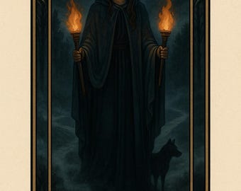 Hecate Prayer Candle – Gothic Witchcraft Decor