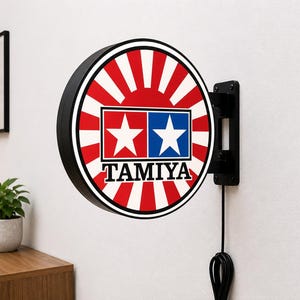 Honda Racing Light Up Sign, Double-Sided LED Lamp, Garage Wall Decoration, Gift for Fans of Japanese JDM Type R Cars, Man Cave Light for Automobiles