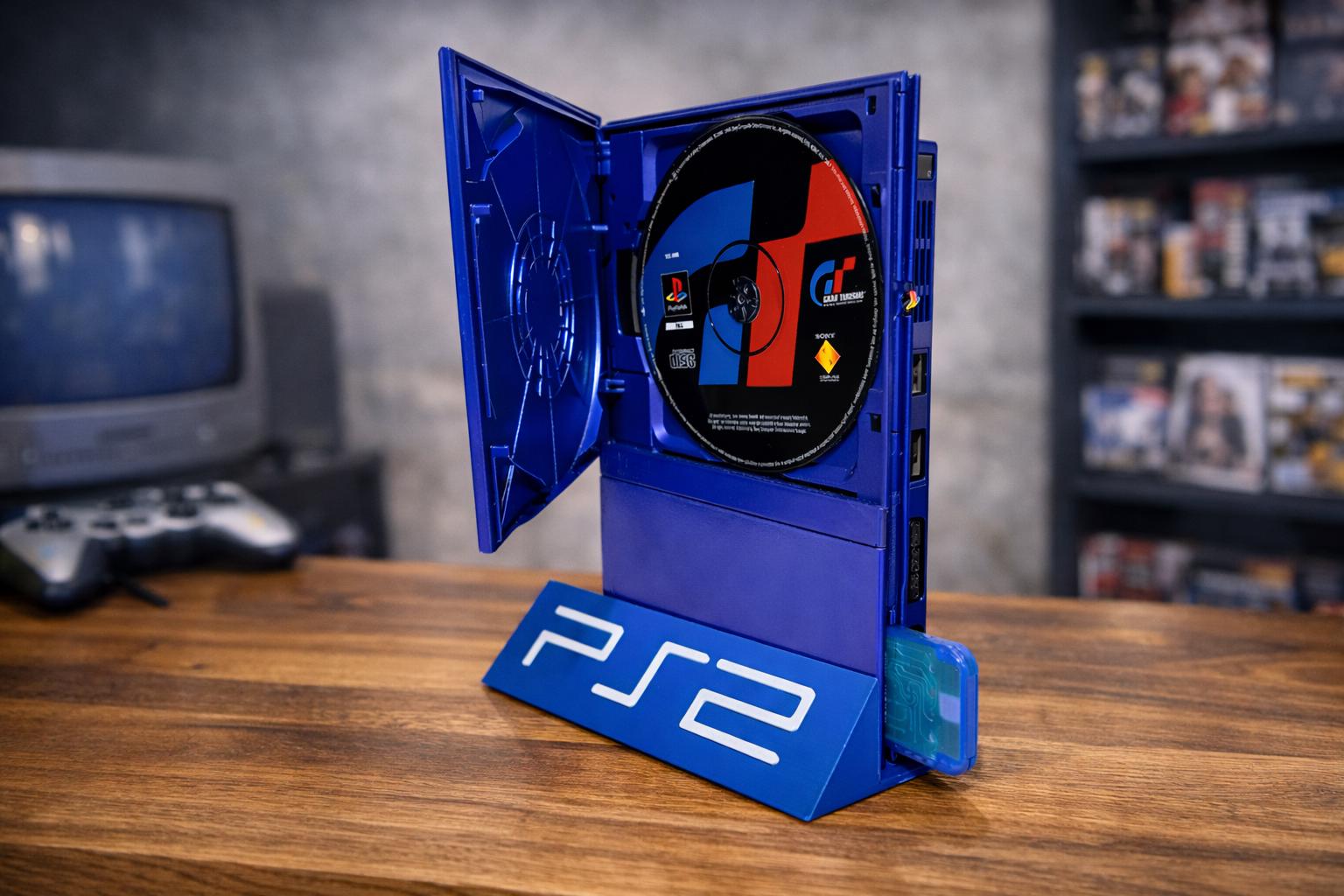 Ps2 Led Stand PS2 Vertical Stand With Game Holder – Playstation 2 Display Stand ...