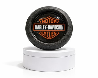 Cendrier en forme de roue de moto Harley Davidson | Plateau cendrier Harley en forme de pneu | Organisateur pour moto | Plateau cendrier Harley personnalisé