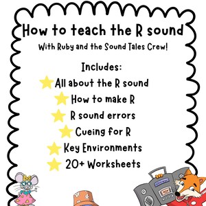 Ruby Says R – Companion Worksheet Packet | /R/ Sound Articulation Worksheets | Home, Classroom, or SLP Use