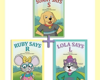 Sound Tales Series – 3-Book Bundle | Speech Therapy Books for Kids | Articulation Practice | Early Literacy | Hidden Picture Activities