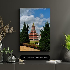 Wat Huay Pla Kang Printable Wall Art – Thailand Temple Photography – Chiang Rai Travel Print – Digital Download for Home Decor