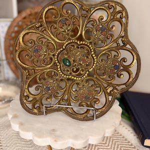 vintage Judaica brass bowl