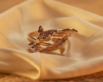 46 - Gold/Silver Koi Fish Ring