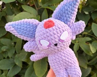 Handmade Crochet Psychic Fox Plushie -  Psychic Type Inspired Plush