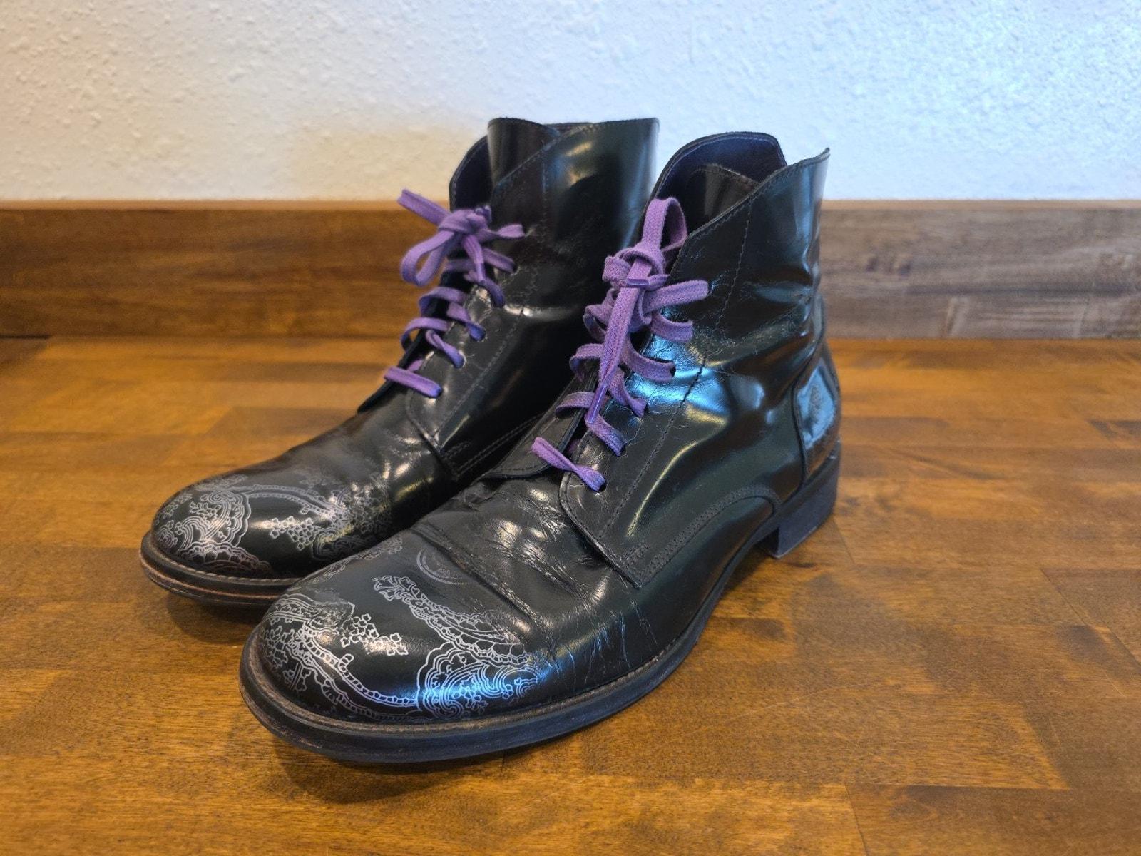 Robert Graham Mens Leeds Chukka Boots Size 10 Purple Lace 