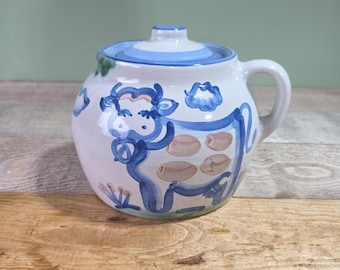 M. A. Hadley "Pig and Cow" 2pz Bean Pot, Pitcher