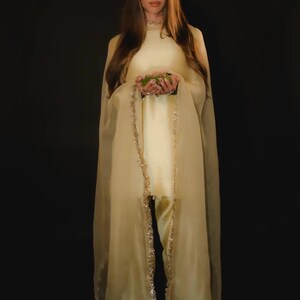 Farshi Shalwar Suit, Pakistani Party Wear, Custom Color image 6
