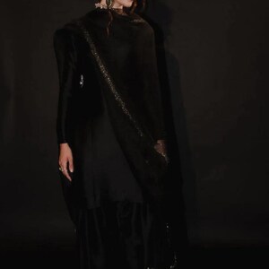Farshi Shalwar Suit, Pakistani Party Wear, Custom Color image 4