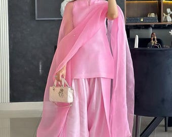 Traje Farshi Shalwar, ropa de fiesta paquistaní, color personalizado