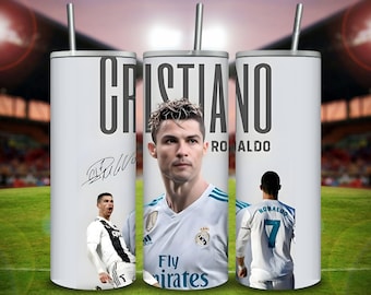 Cristiano Ronaldo Tumbler Wrap: CR7 Soccer Sublimation Design (PNG Digital Download)