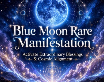 Blue Moon Rare Manifestation: Activate Extraordinary Blessings & Cosmic Alignment