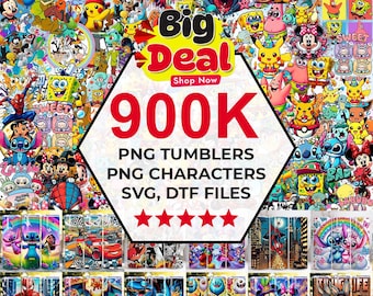 900000+ Special Mega Bundle SVG PNG, Cartoon Characters, Cartoons Bundle, Retro Png Files, Cartoon Png, Cartoon Tumbler Png, Tumblers Svg
