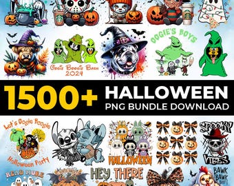 1500+ Halloween Mega Bundle Png, Horror Film Designs, Retro Halloween Png Bundle, Fall Png Bundle, Spooky Vibes Png, Trick Or Treat, Cartoon