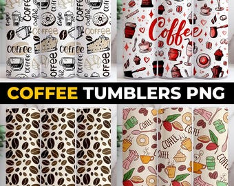 Coffee Tumbler Wrap Designs Bundle, 20 oz Coffee Sublimation Designs, Coffee Quotes Tumbler PNG, Coffee Lover Tumbler Wrap, Coffee Png, Svg