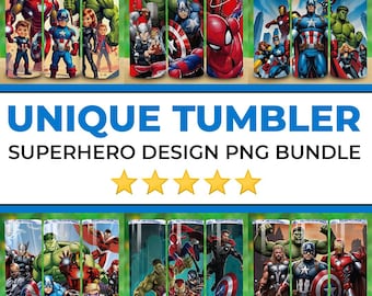 Superhero Tumbler Wrap Bundle, Superhero Game Characters Tumbler Wrap, 20oz Skinny Tumbler Wrap, Movie Characters Tumbler, Tumblers Designs