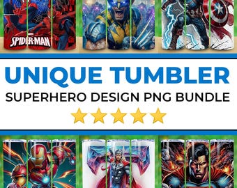Superhero Tumbler Wrap Bundle, Superhero Game Characters Tumbler Wrap, 20oz Skinny Tumbler Wrap, Movie Characters Tumbler, Tumblers Designs