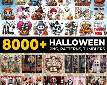 8000+ Halloween Mega Bundle Png, Horror Film Designs, Retro Halloween Png Bundle, Fall Png Bundle, Spooky Vibes Png, Trick Or Treat, Cartoon