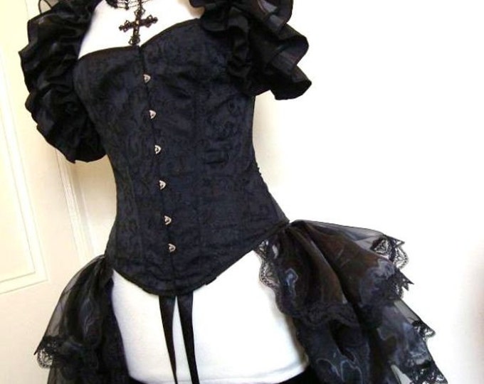 BURLESQUE COSTUME Bustle Skirt and Shrug Set Goth STEAMPUNK by - Etsy