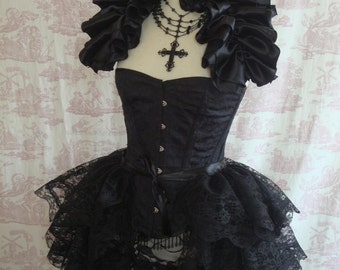 PLUS SIZE Lace Burlesque Bustle Skirt Gothic Steampunk  BUSTLE By Gothic Burlesque