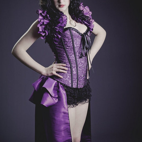 SALOON GIRL Long Burlesque Luxe Saloon Bustle STEAMPUNK Violetta