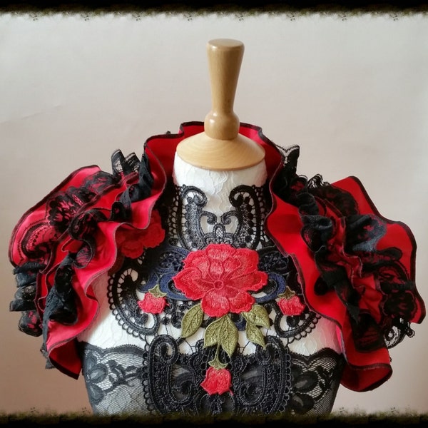 Couture Steampunk Opulent Opera Shrug Collar Wrap BURLESQUE Gothic
