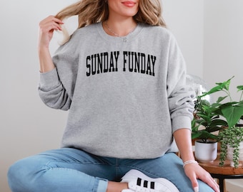 Sunday Funday Sweatshirt: Cozy Varsity Crewneck - Fall Family Outfit