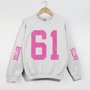 Custom number sweatshirt, baseball mom, football mama sweater, sports number, personalized game day, custom name, football high school team Pink