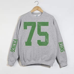 Custom number sweatshirt, baseball mom, football mama sweater, sports number, personalized game day, custom name, football high school team Green