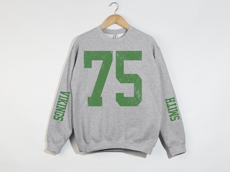 Custom number sweatshirt, baseball mom, football mama sweater, sports number, personalized game day, custom name, football high school team Green
