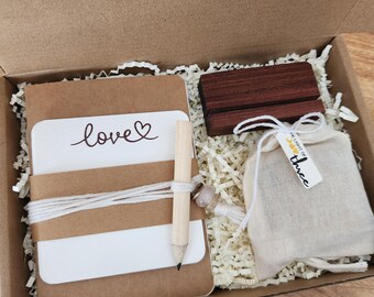WYSIWYG ~ Love Within Affirmation Card Kit | Blank Affirmation Cards + Wood Stand + more