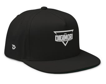 DIGIMORI Flat Bill Cap – Black | Minimal Streetwear & Music Culture Hat