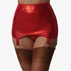 shiny garter belt Shiny Plus Size Thigh Garter Belt with High Elastic-Pink