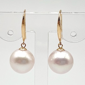 Klassisch. 18K Gold Edison Perle Ohrring baumeln. Top Qualität