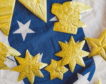 Tin Embossing 4th of July Ornaments, PDF Template